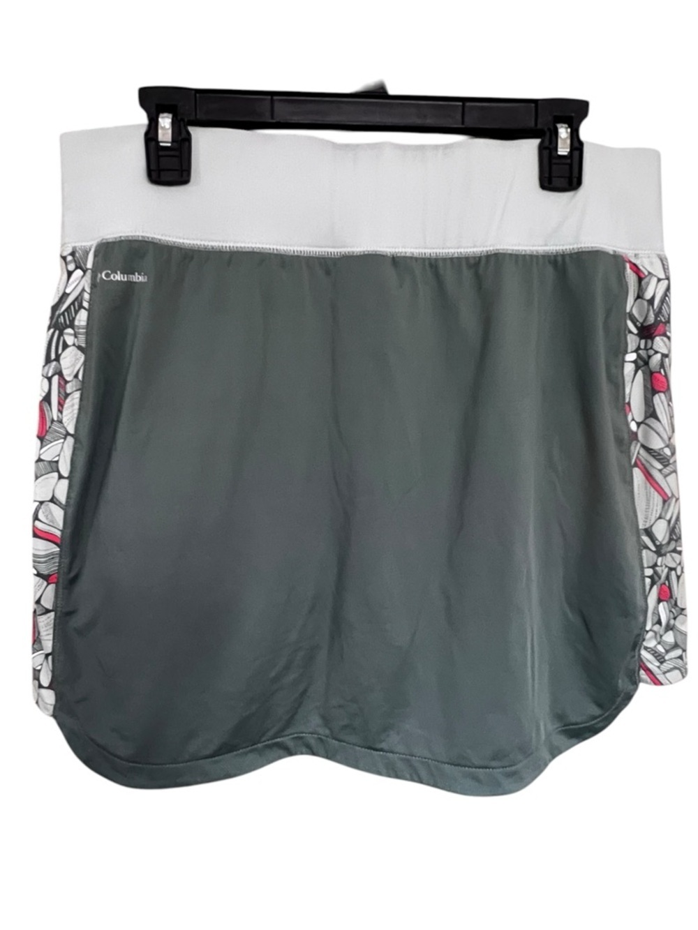Columbia Women's Gray Skort with White Waistband and Floral Side Panels